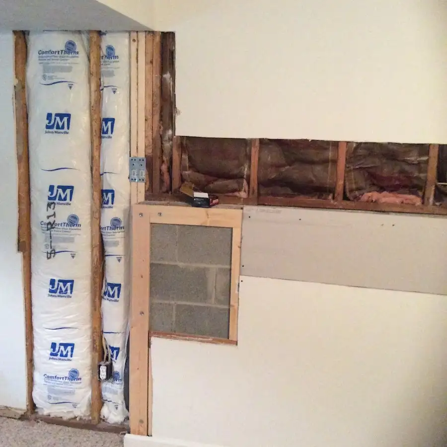 Wall insulation replacement during Contents Cleaning & Restoration in Princeton